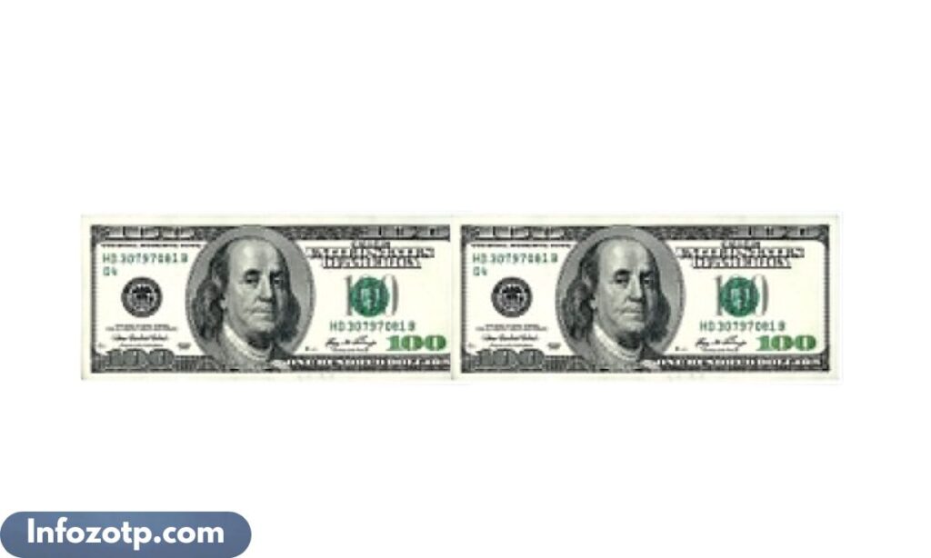 Two Dollar Bills Placed Together