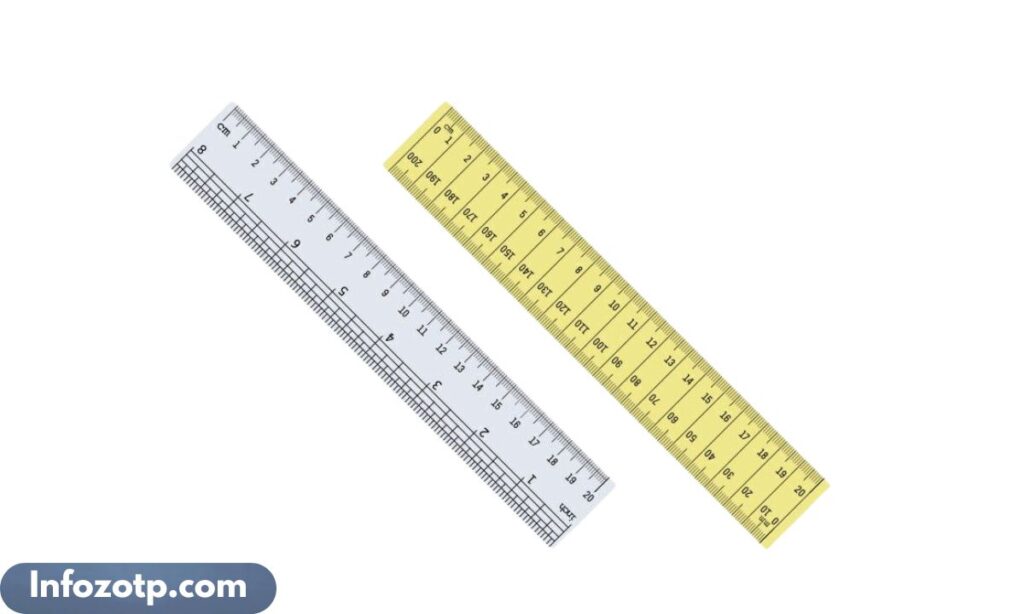 Two Standard Rulers Side-by-Side (Half & Half)