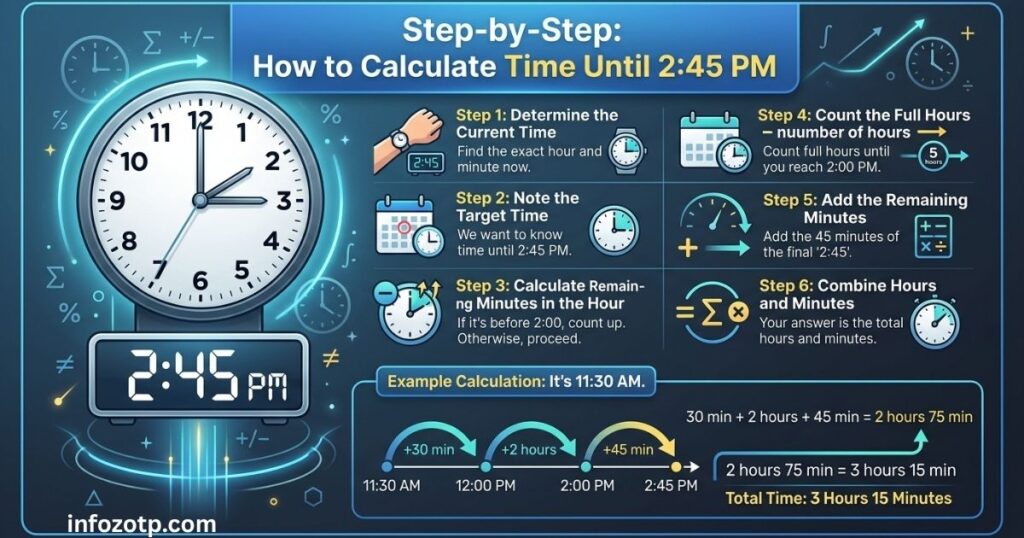 Step-by-Step: How to Calculate Time Until 2:45 PM